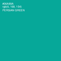 #06A89A - Persian Green Color Image