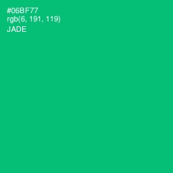 #06BF77 - Jade Color Image