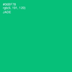 #06BF78 - Jade Color Image