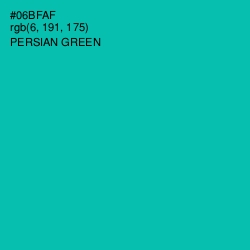 #06BFAF - Persian Green Color Image