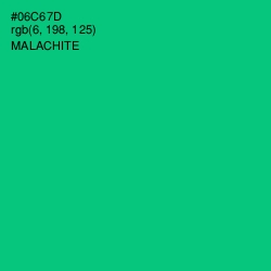 #06C67D - Malachite Color Image