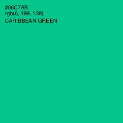 #06C78B - Caribbean Green Color Image