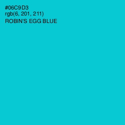 #06C9D3 - Robin's Egg Blue Color Image