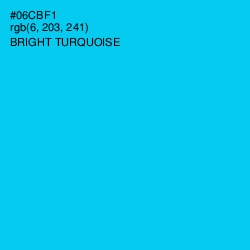 #06CBF1 - Bright Turquoise Color Image