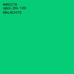 #06CC78 - Malachite Color Image