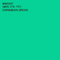 #06D297 - Caribbean Green Color Image