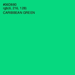 #06D880 - Caribbean Green Color Image