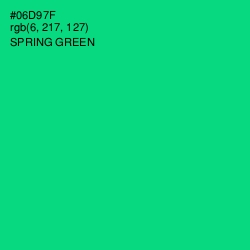 #06D97F - Spring Green Color Image