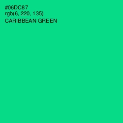 #06DC87 - Caribbean Green Color Image