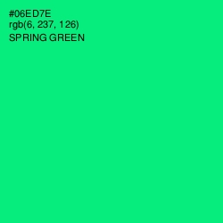 #06ED7E - Spring Green Color Image