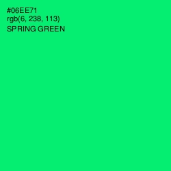 #06EE71 - Spring Green Color Image