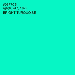 #06F7C5 - Bright Turquoise Color Image