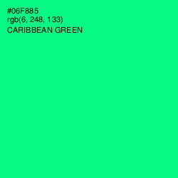 #06F885 - Caribbean Green Color Image