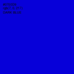 #0700D9 - Dark Blue Color Image