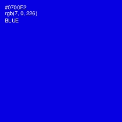 #0700E2 - Blue Color Image