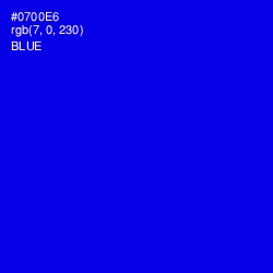 #0700E6 - Blue Color Image