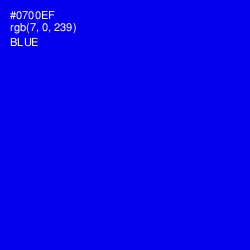 #0700EF - Blue Color Image