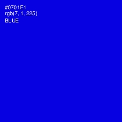 #0701E1 - Blue Color Image