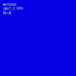 #0702E5 - Blue Color Image