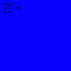 #0702FF - Blue Color Image