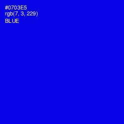 #0703E5 - Blue Color Image