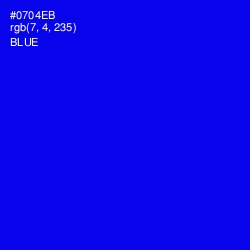 #0704EB - Blue Color Image