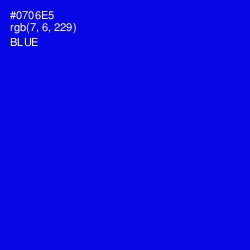 #0706E5 - Blue Color Image