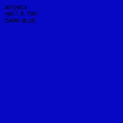#0708C4 - Dark Blue Color Image