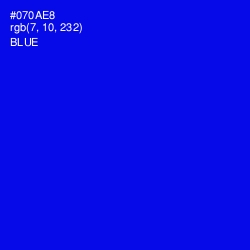 #070AE8 - Blue Color Image