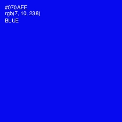 #070AEE - Blue Color Image