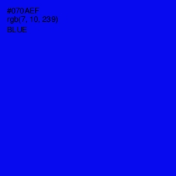 #070AEF - Blue Color Image