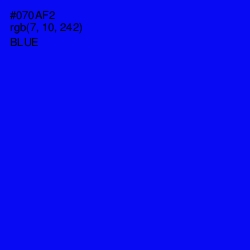 #070AF2 - Blue Color Image