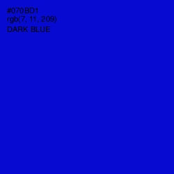 #070BD1 - Dark Blue Color Image