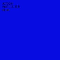 #070CE1 - Blue Color Image