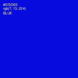 #070DE0 - Blue Color Image