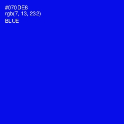 #070DE8 - Blue Color Image