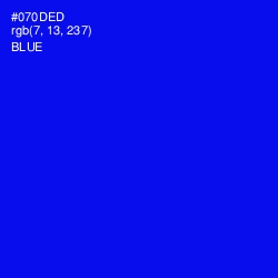 #070DED - Blue Color Image