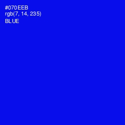 #070EEB - Blue Color Image