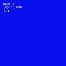 #070FEE - Blue Color Image