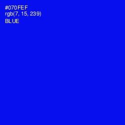 #070FEF - Blue Color Image