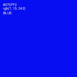 #070FF2 - Blue Color Image