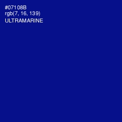 #07108B - Ultramarine Color Image