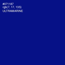 #071187 - Ultramarine Color Image