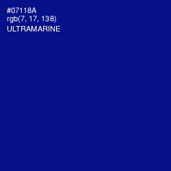 #07118A - Ultramarine Color Image