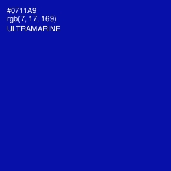 #0711A9 - Ultramarine Color Image