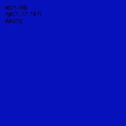 #0711BB - International Klein Blue Color Image