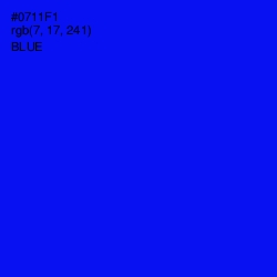 #0711F1 - Blue Color Image