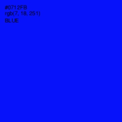 #0712FB - Blue Color Image