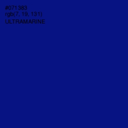 #071383 - Ultramarine Color Image