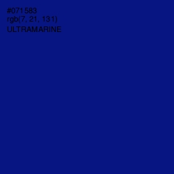 #071583 - Ultramarine Color Image